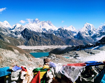 Everest High pass from Gokyo lake